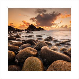 Sunset Boulders in Donegal Ireland