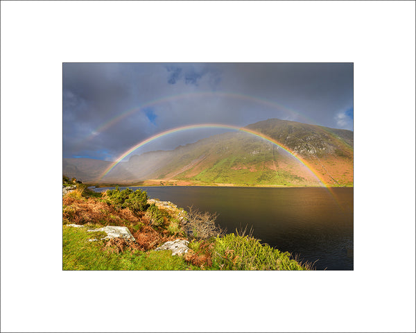 Annascaul Lake and rainbow on the Dingle Peninsula County Kerry by John Taggart Landscapes