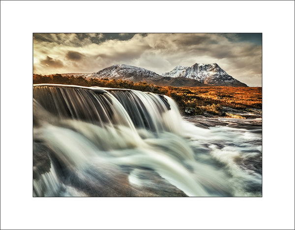 Autumn colours and waterfalls on Rannoch Moor Glencoe by John Taggart Landscapes