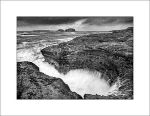 Stormy Sea's at Ballintoy Key Hole County Antrim by John Taggart Landscapes