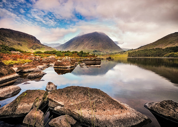 Black Valley Killarney mountain reflection County Kerry Ireland lake rocks dramatic landscape photography print