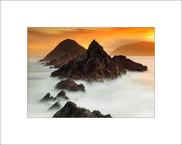 Sunset over the Blasket Islands in County Kerry Ireland by pro landscape photographic artist John Taggart