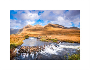 The beautiful Bundoragha River winds through the Delphi Valley in Connemara Ireland by John Taggart Landscapes