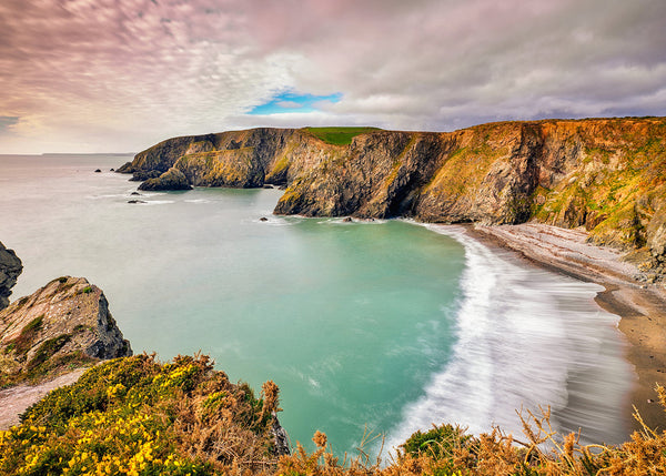 Bunmahon Bay Copper Coast County Waterford cliffs and beach turquoise sea Ireland landscape photography