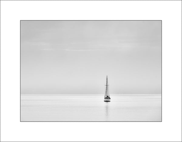 Dingle Bay Boat County Kerry Ireland in Black & White by Irish Landscape Photographer John Taggart