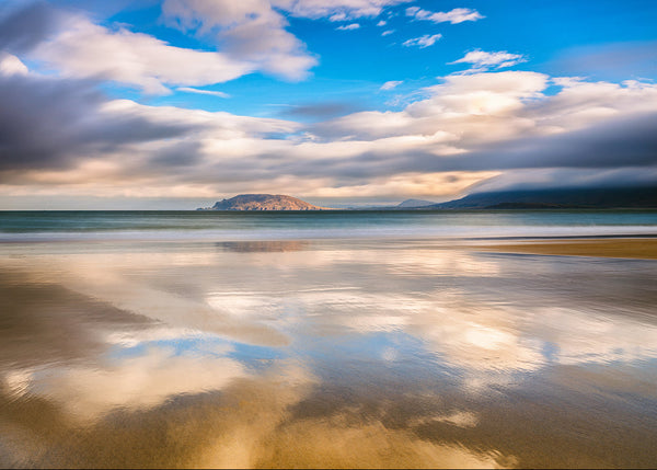 Drumnacraig Beach County Antrim coastal reflection Irish landscape print