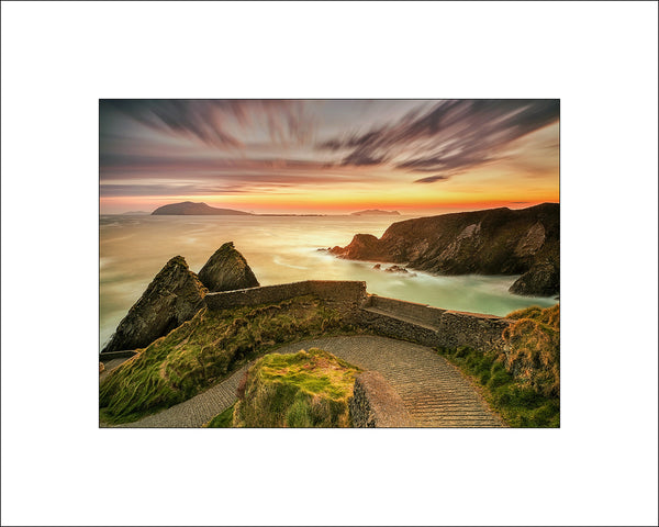 After Sunset at Dunquin Harbour, the most westerly settlement in Ireland by irish landscape photographer John Taggart