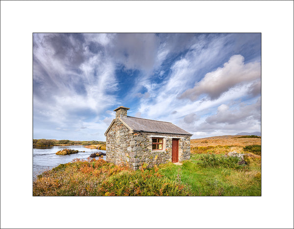 Beautiful autumn colours at the old Fisherman's Hut in Connemara County Galway by John Taggart Landscapes