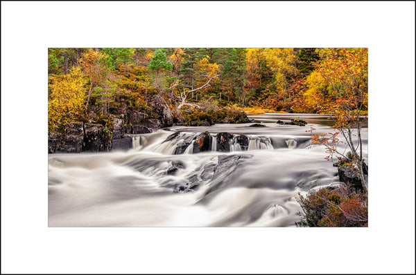 Waterfalls at Glen Affric in Autumn Colours by John Taggart Landscapes