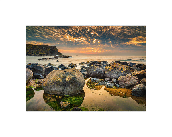 Giants Causeway Boulders in County Antrim along the famous Causeway Coast and Glens route in Northern                             Ireland by John Taggart Landscapes 