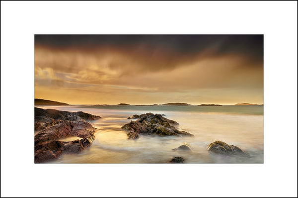 Stormy Evening Light at Glassilaun Connemara, in County Galway by John Taggart Landscapes