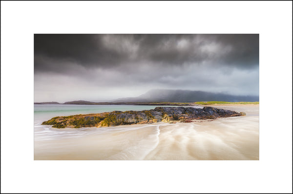 Stormy clouds over Mweelrea Mountain from Glassillaun in Connemara in County Galway by John Taggart Landscapes