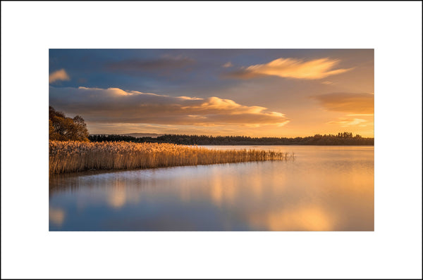 Summer sunset on the Lake of Menteith, Trossachs, Scotland by John Taggart Landscapes