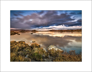 Loch Bà is a shallow irregular shaped freshwater loch on Rannoch Moor, Argyll and Bute, in the Scottish West Highlands by John Taggart Landscapes