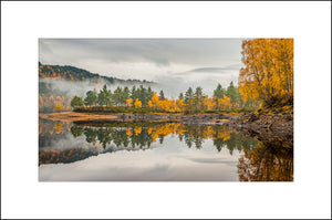 Autumn reflection on Loch Benevean, Glen Affric, Strathglass Highlands Of Scotland by John Taggart Landscapes