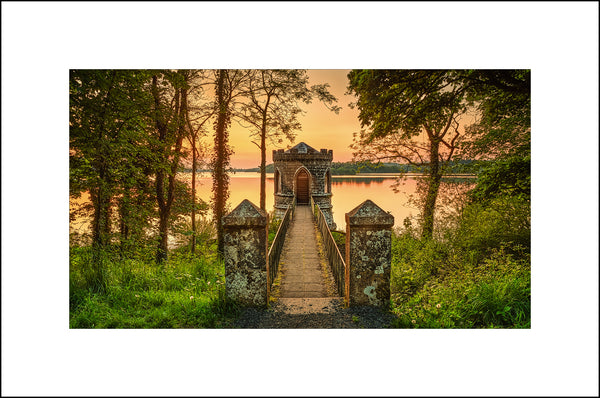 Sunset at the Castle Turret on Lough Key in County Roscommon by John Taggart Landscapes