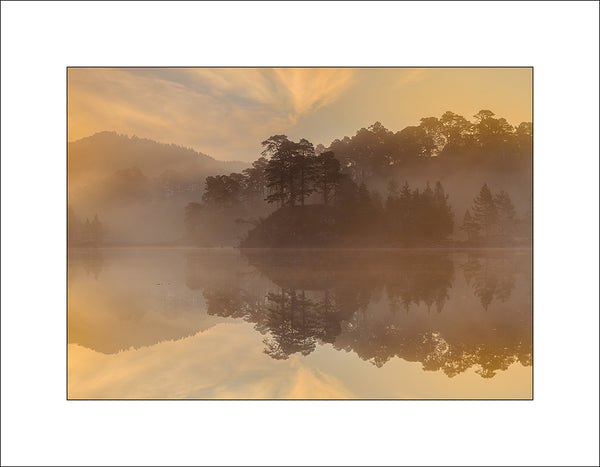 Misty morning light on Loch Beinn a' Mheadhoin in beautiful Glen Affric by John Taggart Landscapes.