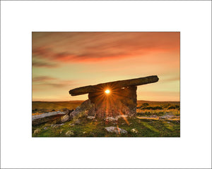 Sunset through Poulnabrone Dolmen in beautiful County Clare by Irish Landscape Photographer John Taggart