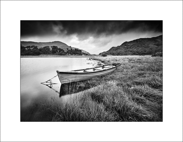 A Little fishing boat on the lakes of Killarney, County Kerry by John Taggart Landscapes 