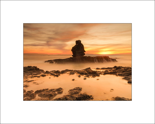 Sunset near the Giants Causeway at Seagull Rock in County Antrim by Irish Landscape Photographer John Taggart