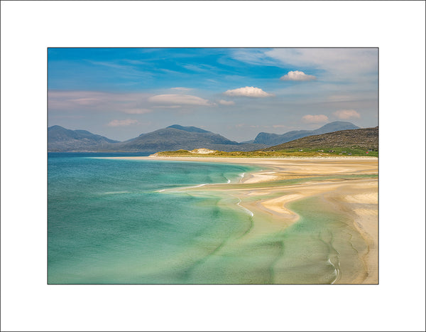 The aqua waters of Seilebost Beach on the beautiful Isle Of Harris by John Taggart Landscapes