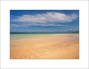 The beautiful aqua waters of Sarasota Mhor Beach on the Isle Of Harris by John Taggart Landscapes