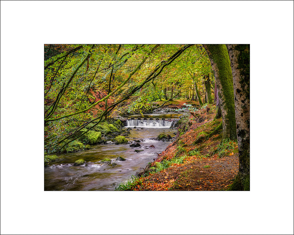 The Shimna River is a river in County Down, Northern Ireland. It rises on the slopes of Ott Mountain, in the Mountains of Mourne, and enters the Irish Sea at Newcastle, on Dundrum Bay, by John Taggart Landscapes