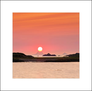 Sunset over the Skellig Islands in County Kerry along the Wild Atlantic Way by John Taggart Landscapes