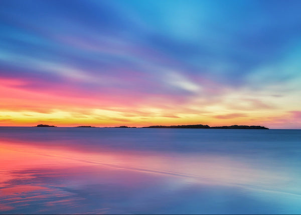 Skerries Ireland blue hour seascape long exposure pastel sky