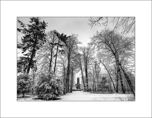 St Comgalls Church Antrim In Snow by John Taggart Landscapes 