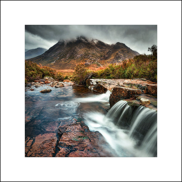 Buachaille Etive Mòr generally known to climbers simply as The Buachaille, is a mountain at the head of Glen Etive in the Highlands of Scotland by John Taggart Landscapes