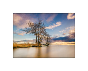 Spring sunset between the markers from Toomebridge Lough Neagh County Antrim Northern Ireland by Irish Landscape Photographer John Taggart