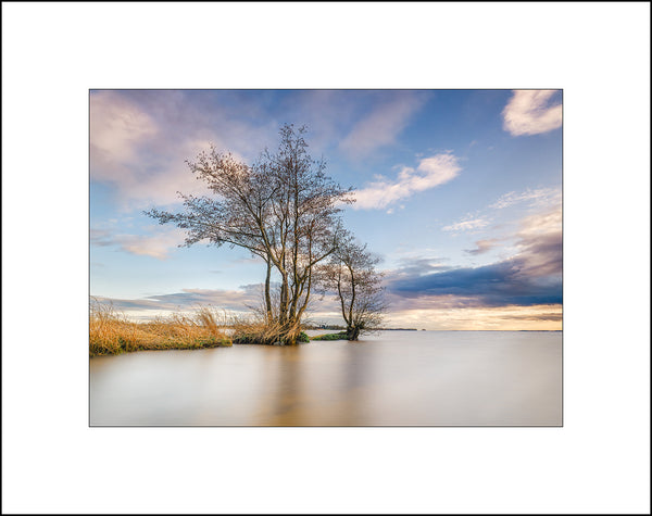 Evening light over Lough Neagh from the Toome Canal by Irish Landscape Photo Artist John Taggart