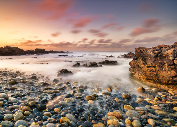 Urris Coast County Donegal sunset long exposure rocky Irish seascape
