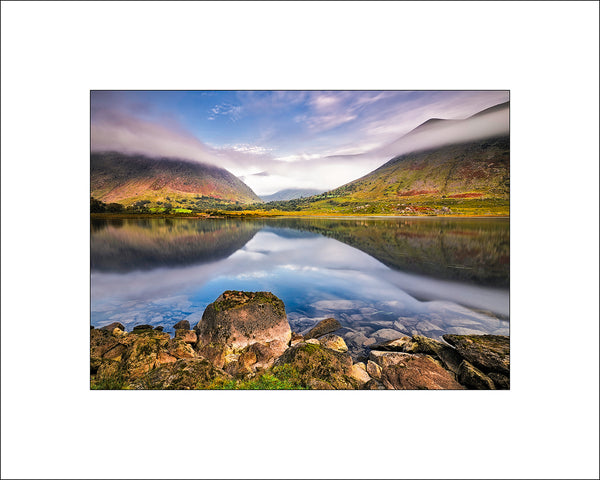 Morning Mist on Cummeenduff Lough, Black Vally, Killarney, County Kerry by Ireland's landscape photographer John Taggart