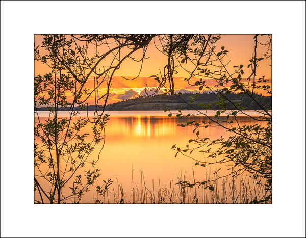 Sunset on beautiful Lough Lene in County Westmeath Ireland by John Taggart Landscapes