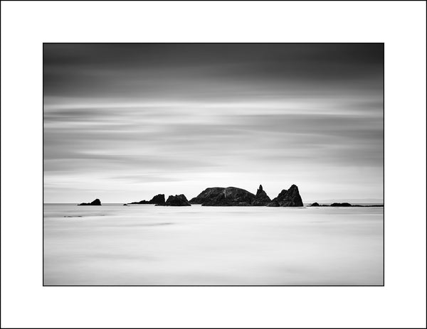 Black & White Landscape image of the Cooper Coast Waterford Ireland by Photographic Artist John Taggart