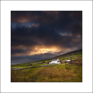 Stormy light at a hill farm on the Dingle Peninsula Co Kerry  by John Taggart Landscape Photography