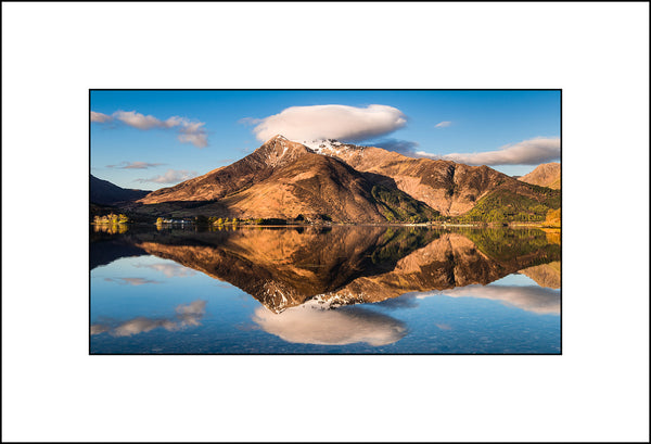 Autumnal reflections on Loch Leven near Glencoe in the Highlands of Scotland by John Taggart Landscapes