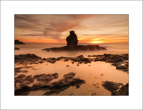 Sunset at Seagull Rock at the Giants Causeway Co Antrim Ireland by John Taggart an Irish Landscape Photographer