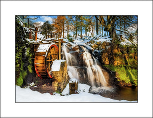 A Fine Art landscape by Irish Photographic Artist John Taggart of an old water wheel in the glens of Co, Antrim